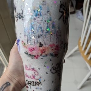 Handmade Disney characters signature Tumbler